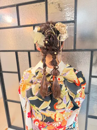 ロング 安永 涼のヘアスタイル