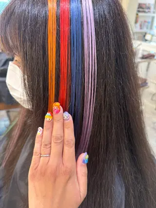 ミディアム 横浜🍒ルーツカラー エクステ／RIEのヘアスタイル