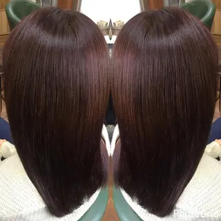 セミロング カラー パーマ ヘアアレンジ メンズ キッズ ネイル マツエク・マツパ SHIORI💜口コ ミNo.1艶カラーのヘアスタイル