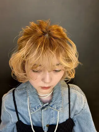 セミロング カラー 薄暮 マツイ レンのヘアスタイル