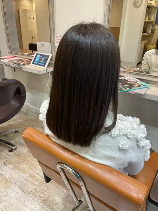 セミロング カラー 小顔/似合わせカット 杉山莉菜のヘアスタイル