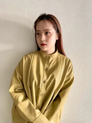 セミロング カラー ハッシュレイヤー ༊*·˚ リナのヘアスタイル