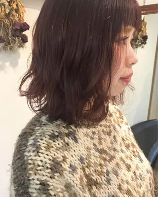 ミディアム クニモトハルナ ボブ/柔らかカラーのヘアスタイル