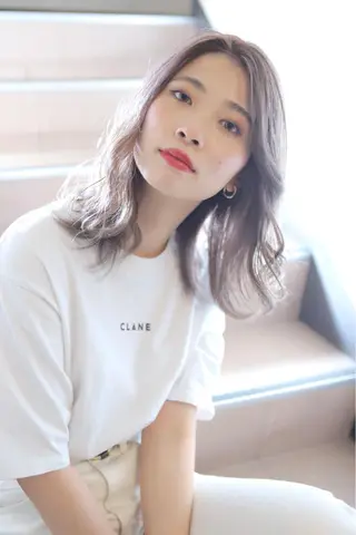 ミディアム 髪質改善酸性縮毛矯正 酸性ストレート◎鈴木のヘアスタイル