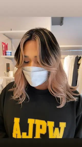ミディアム カラー ブリーチ👩🦳/ ✂︎MANAMIのヘアスタイル
