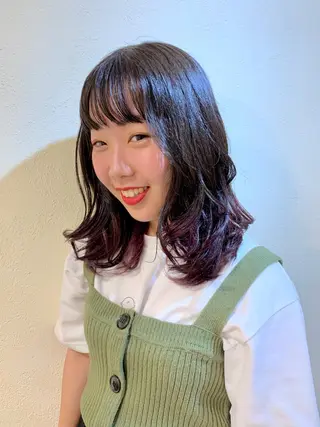 ミディアム 小杉輝/ショート /艶カラー✨のヘアスタイル