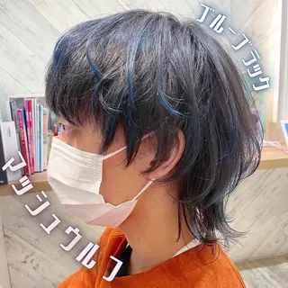 ショート カラー メンズ 🌺ウルフカット職人 新垣渚🐺のヘアスタイル