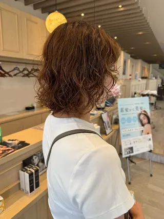 ショート パーマ ショート/ボブ パーマ/中原のヘアスタイル