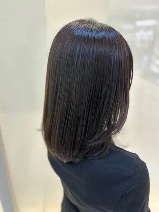 ミディアム カラー 縮毛矯正/髪質改善/ 艶髪ササキナツミのヘアスタイル