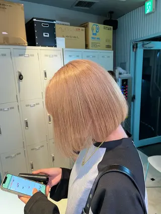 ミディアム カラー ブリーチカラー 🩵MIZUKIのヘアスタイル