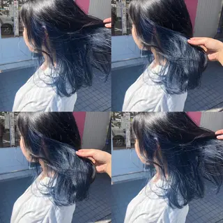 ミディアム カラー ウルフカット ハッシュカット/七海のヘアスタイル