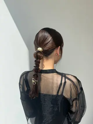 ロング ヘアアレンジ cana 札幌レイヤースタイルのヘアスタイル