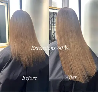 ロング カラー シールエクステ特化 ハイトーン、NANAのヘアスタイル