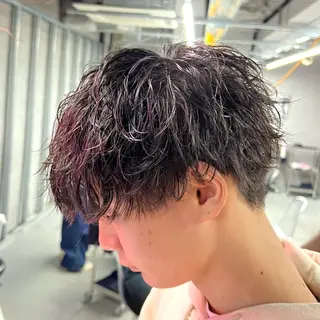 ショート パーマ ハッシュ・ウルフ🐺 小顔レイヤー松山直史のヘアスタイル