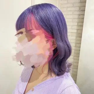 ミディアム カラー 横浜/デザインカラー 個性派ヘアメ/まこのヘアスタイル