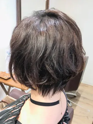 ショート パーマ ショート×カラー 🦊堀米早紀【荻窪】のマツエク・マツパデザイン