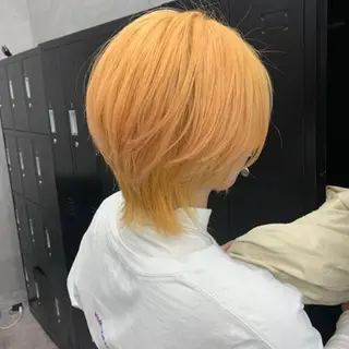 ショート ミルクティーベージュ 近鉄奈良駅　向田のヘアスタイル