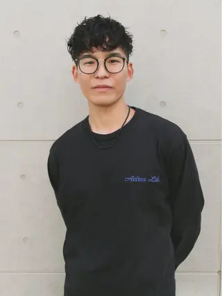 ショート パーマ メンズ 原宿↔︎浦和　美容師 折笠　亮のヘアスタイル