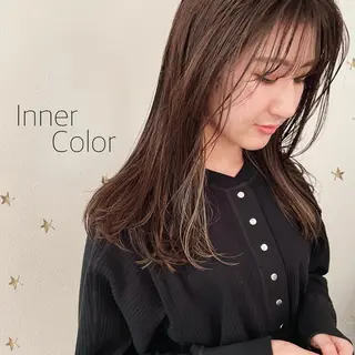 セミロング カラー 市川 千夏のヘアスタイル
