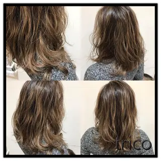 ミディアム カラー 似合わせ/ブリーチ カラー.岡田友仁のヘアスタイル