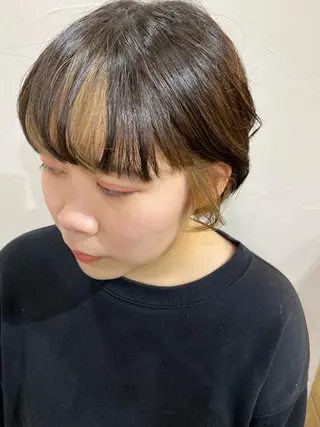 ショート カラー ヘアアレンジ 暗髪カラー🫐パーマ おくだりんかのヘアスタイル