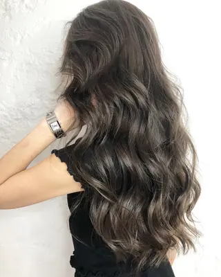 ロング カラー パーマ ヘアアレンジ メンズ キッズ ネイル マツエク・マツパ 韓国風×透明感カラー 髪質改善オタベシンヤのヘアスタイル