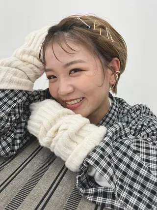 ショート カラー ヘアアレンジ 溝口 ひなこのマツエク・マツパデザイン