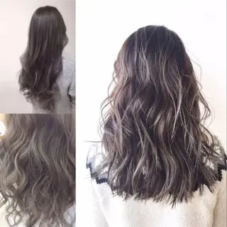 セミロング カラー パーマ ヘアアレンジ 【公式】amble luxe池袋東口🩷のヘアスタイル