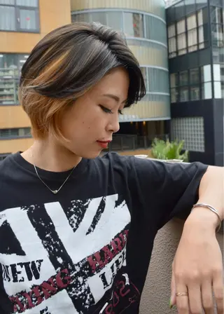 ショート カラー KEPKA ヤマグチ 天神 今泉のヘアスタイル