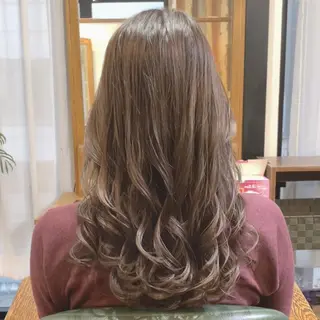 ロング パーマ 福岡口コミNo1🎀 コテ巻き風パーマ専門のヘアスタイル