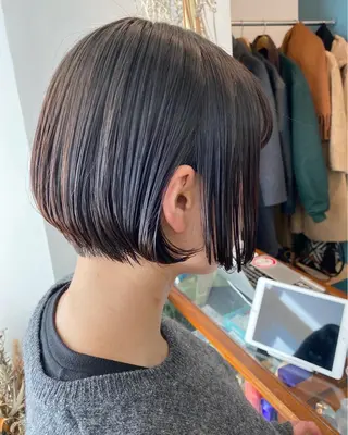 ショート カラー パーマ OVER→三軒茶屋 /縮毛矯正・髪質改善のヘアスタイル