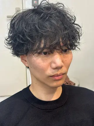 パーマ メンズ fifth/原宿/ カットモデル/カズのヘアスタイル