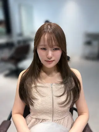 ロング カラー ninaアイドル前髪 ×透明感🎀のヘアスタイル
