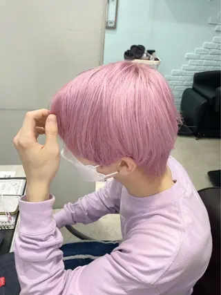 ショート カラー パーマ ヘアアレンジ メンズ キッズ ネイル マツエク・マツパ アイブロウ 💖オタク美容師 ꒰ঌ♡モモ♡໒꒱のヘアスタイル