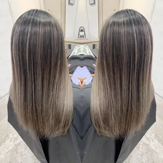 セミロング カラー ヘアアレンジ 縮毛矯正 髪質改善寺坂雄飛💐のヘアスタイル