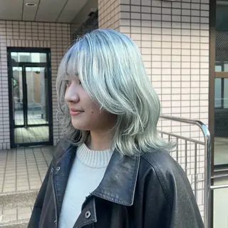 ミディアム カラー 赤みゼロ/透明感 カラー🌿KANTAのヘアスタイル