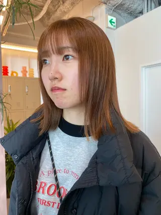 ミディアム カラー ichika/福岡 /透明感カラー🤎のヘアスタイル