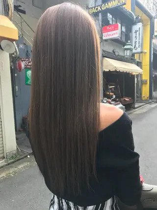 ミディアム カラー 西村あきや トレンド韓国ヘアのヘアスタイル