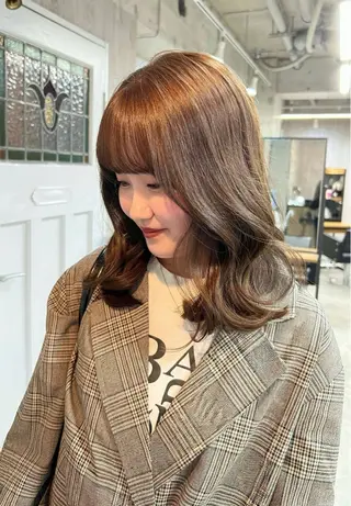 ミディアム lafit kaede/韓国ヘアのヘアスタイル