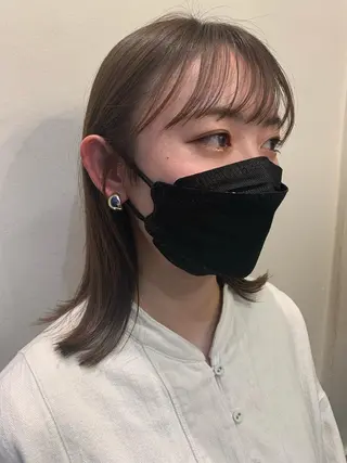 セミロング 米川 沙妃のヘアスタイル