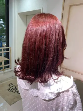 セミロング カラー ヘアアレンジ 透明感カラー 古山 結季🌙🖤のヘアスタイル