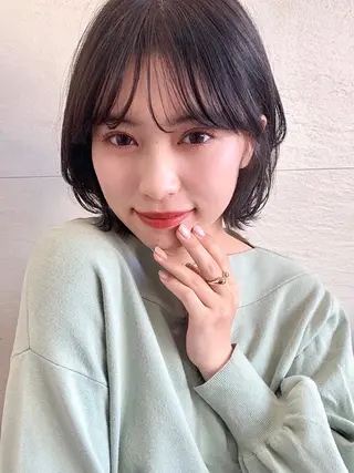 ミディアム カラー 🌱小顔ヘア/ボブ ミディアム/双葉🌱のヘアスタイル