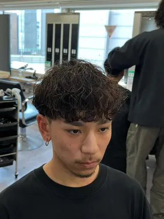 パーマ メンズ 浜野 泰斗のヘアスタイル