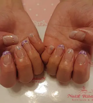 ネイル ネイルリボン 受付スタッフのネイルデザイン