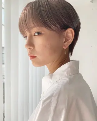 ショート 💗暖色/ブリーチ/ レイヤー/横浜/メイのヘアスタイル