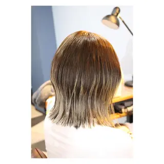 ミディアム カラー 中野 誠子のヘアスタイル
