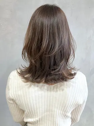 カラー パーマ ヘアアレンジ ミディアム ITbyALBUM 浦和店のヘアスタイル