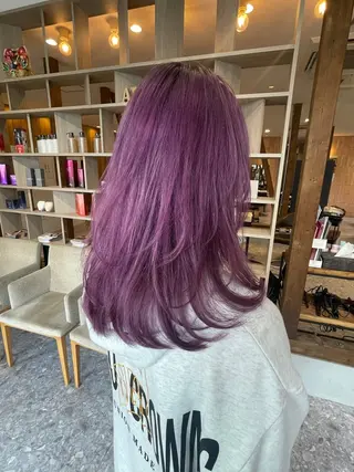 セミロング カラー 髪質改善カラー🌈✨ 加藤 愛のヘアスタイル