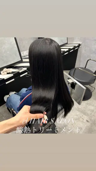 ロング 縮毛矯正・髪質改善 特化 出納 直起のヘアスタイル