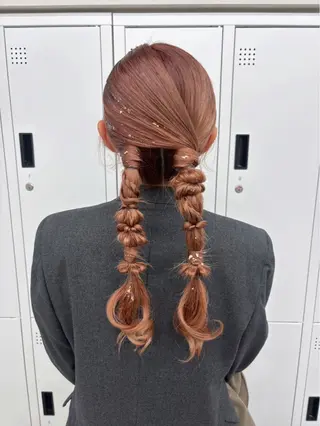 ロング ヘアアレンジ エクステ🫧アレンジ ￤横浜  ももはのヘアスタイル